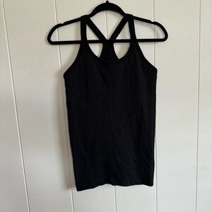 lululemon athletica Black Ribbed Racerback Tank Top